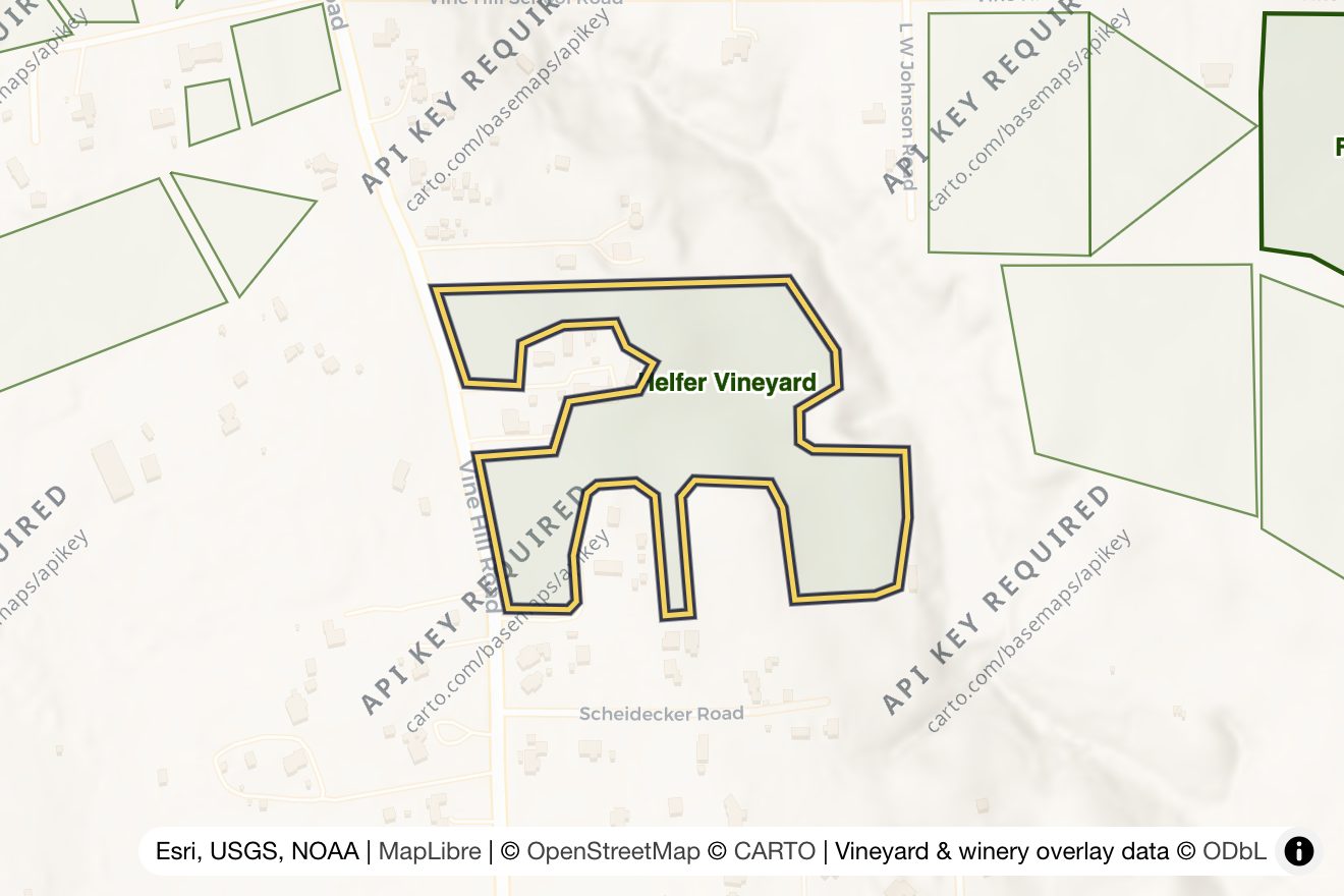 Map of Helfer Vineyard