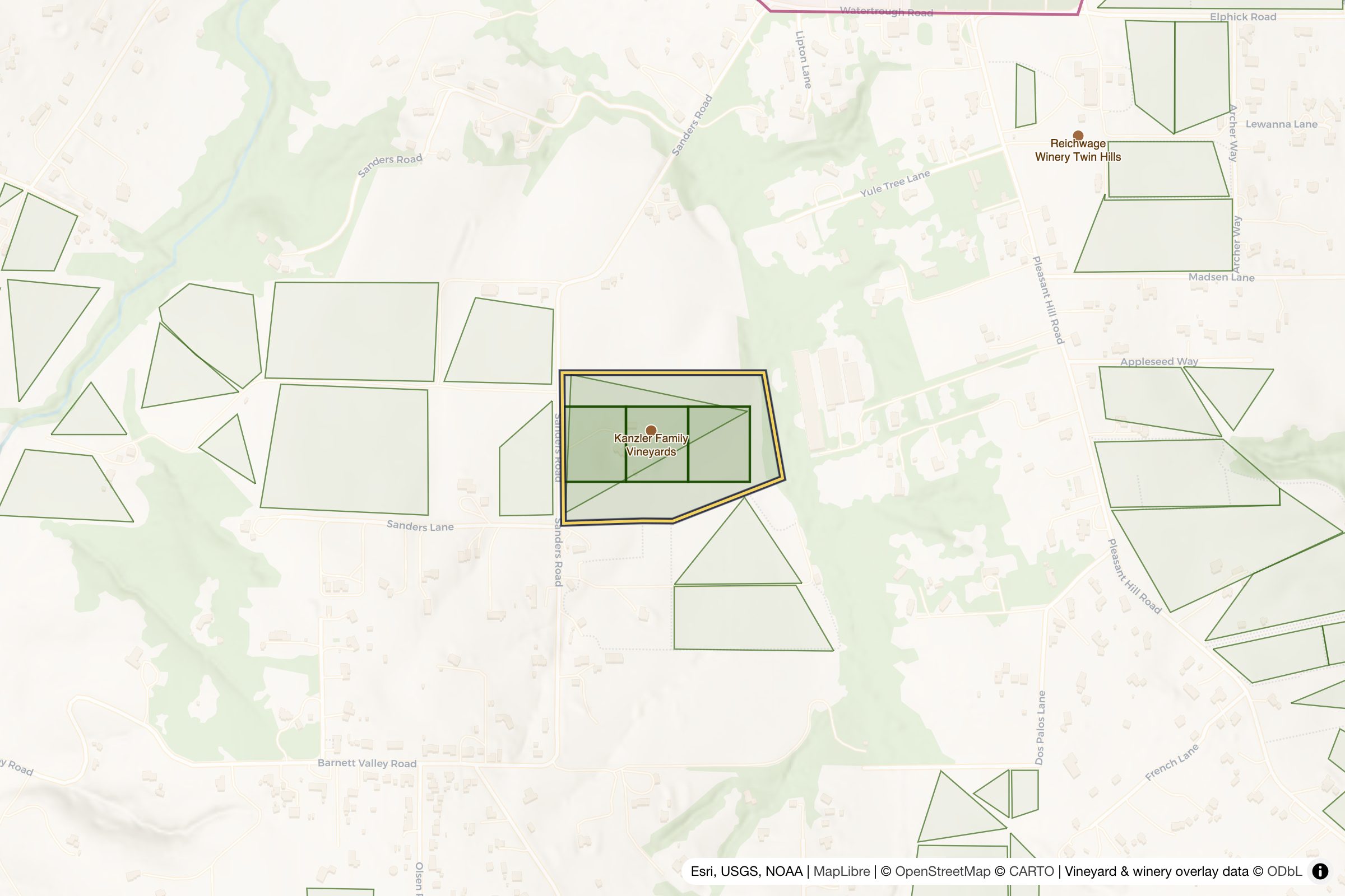 Map of Kanzler Vineyard
