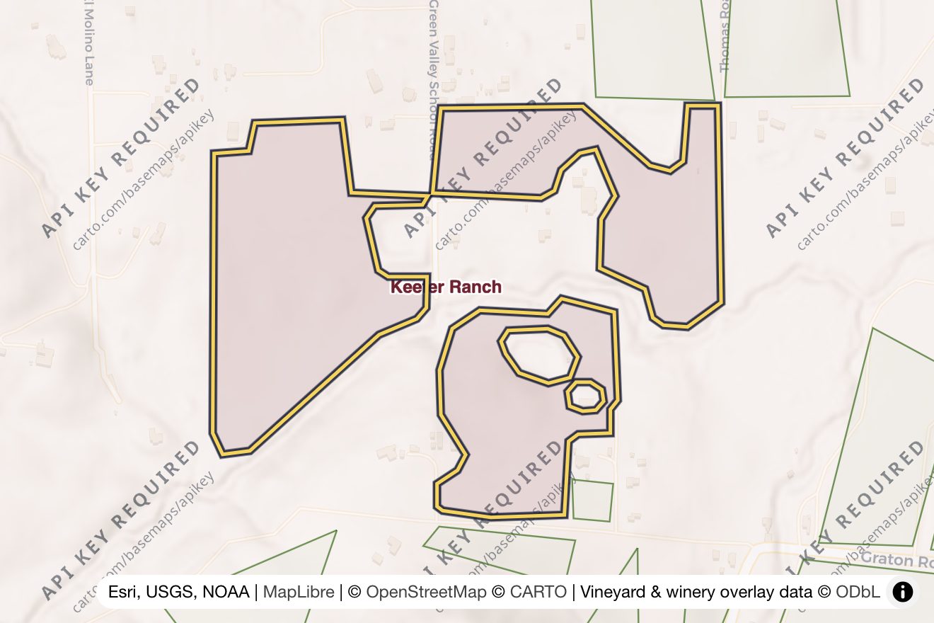 Map of Keefer Ranch