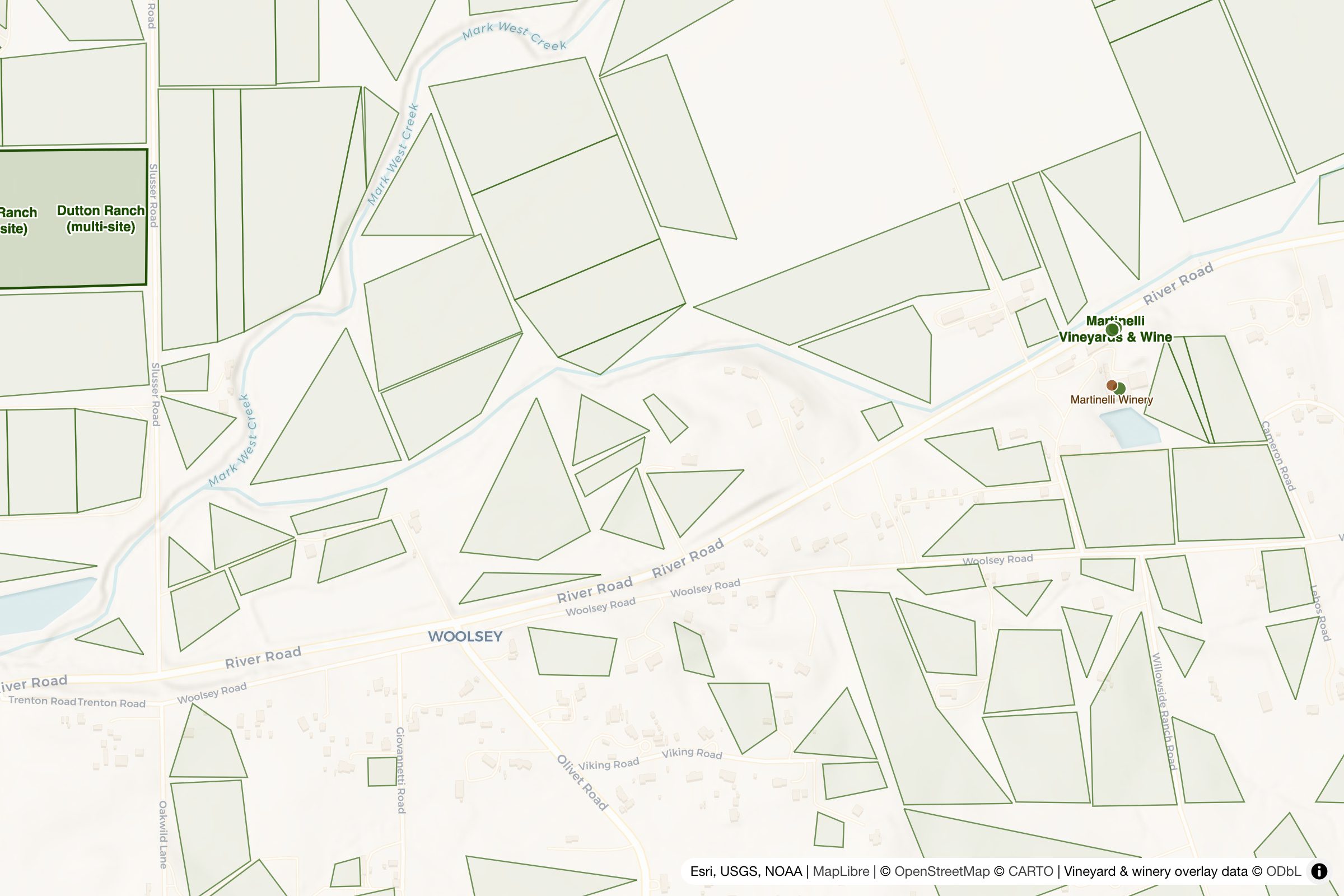 Map of Moonshine Ranch Vineyard