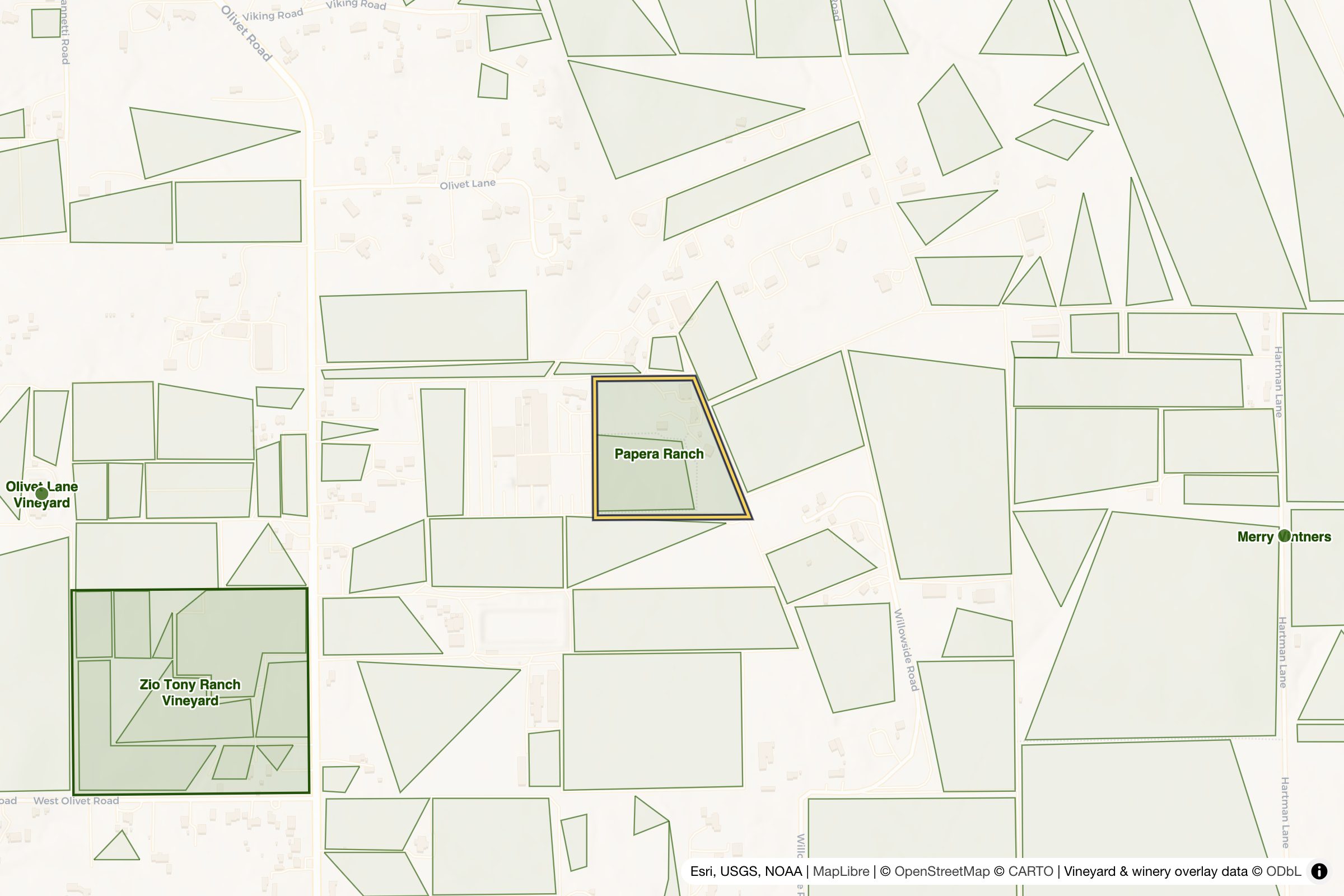 Map of Papera Ranch