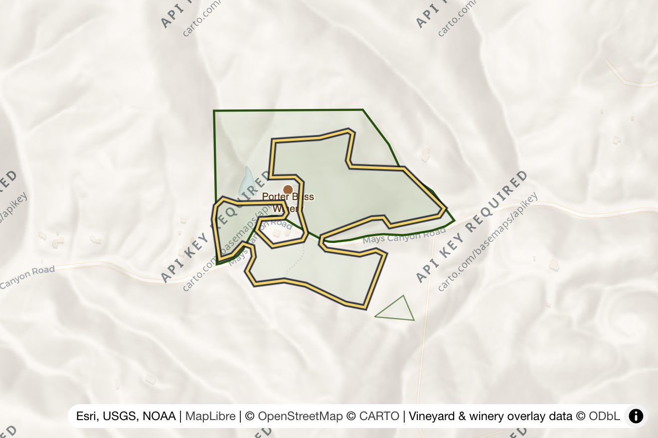 Map of Porter-Bass Vineyard