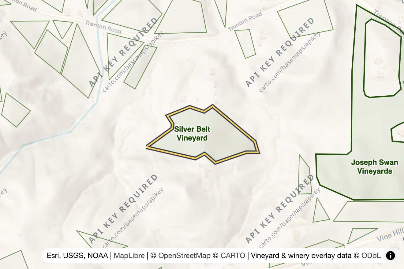 Map of Silver Belt Vineyard