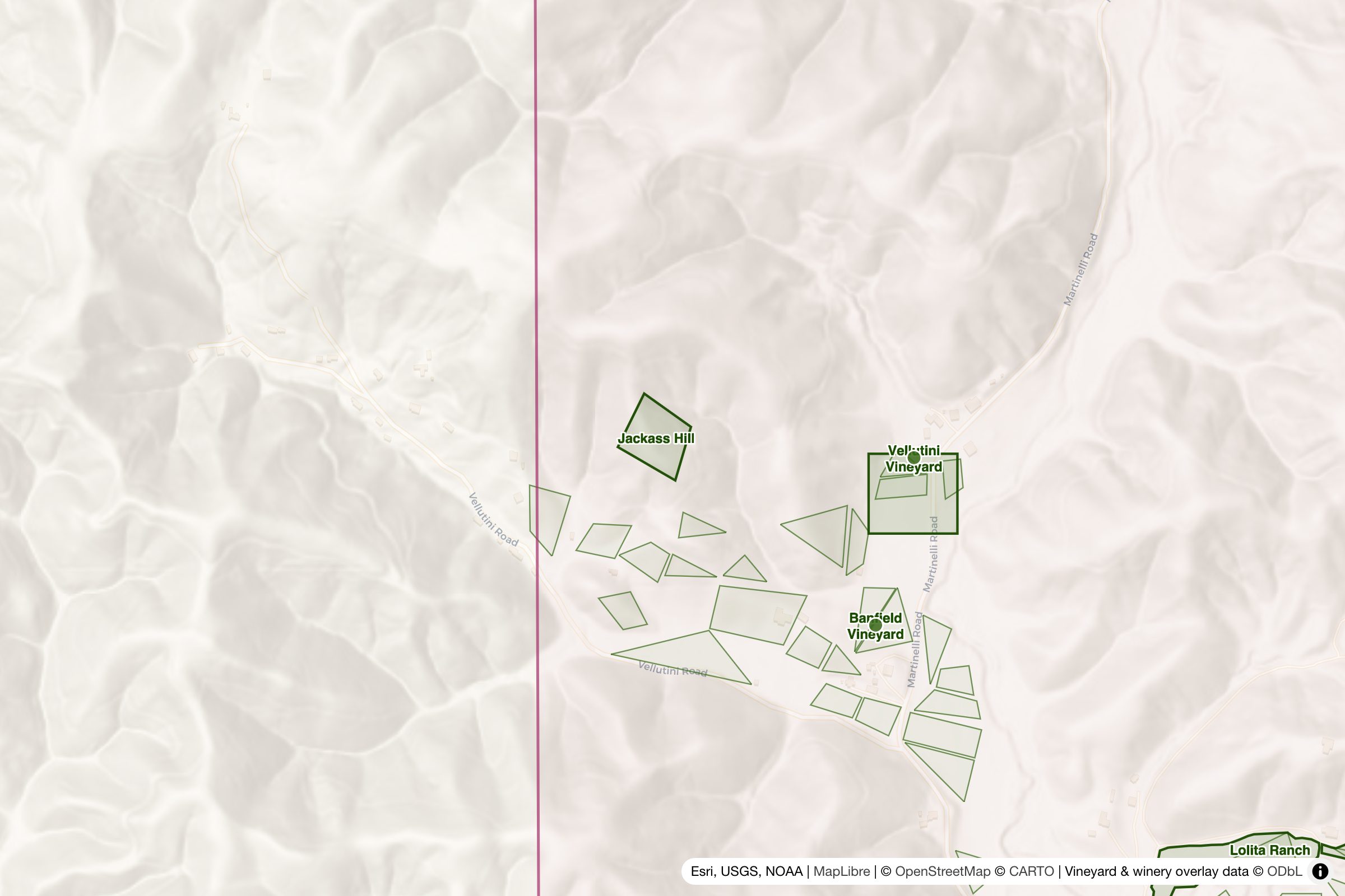 Map of Vellutini Ranch
