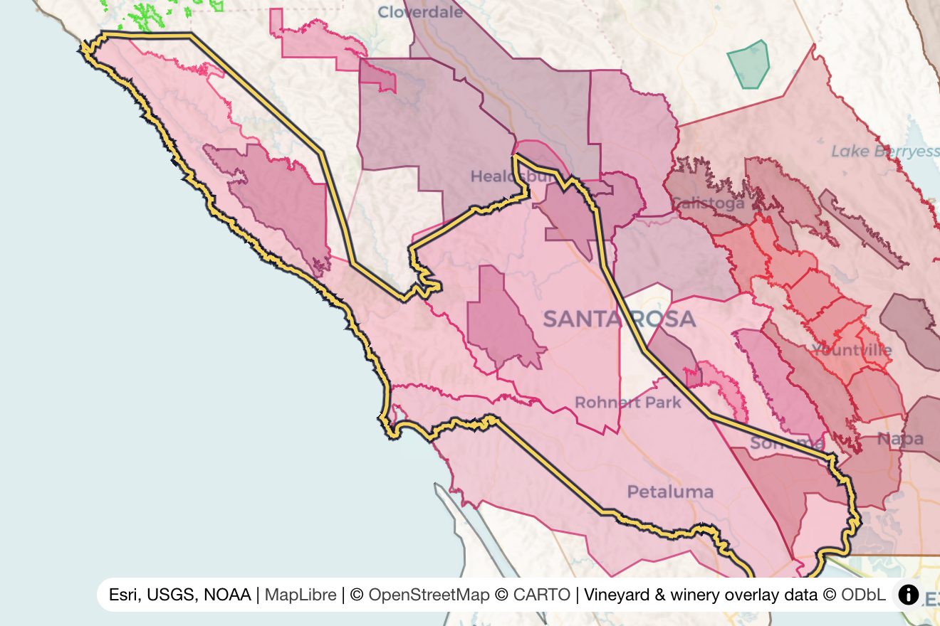 Map of Sonoma Coast