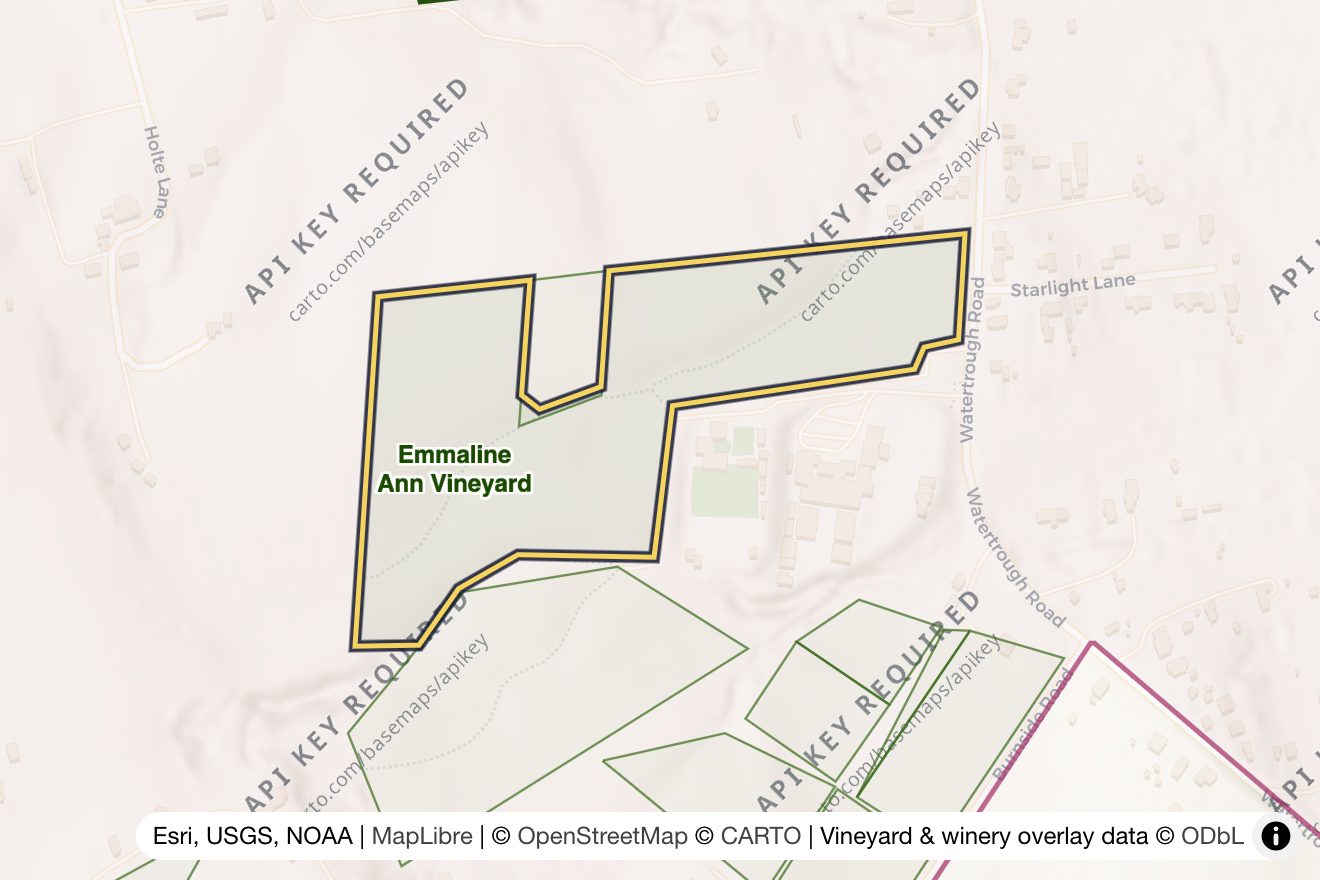 Map of Emmaline Ann Vineyard