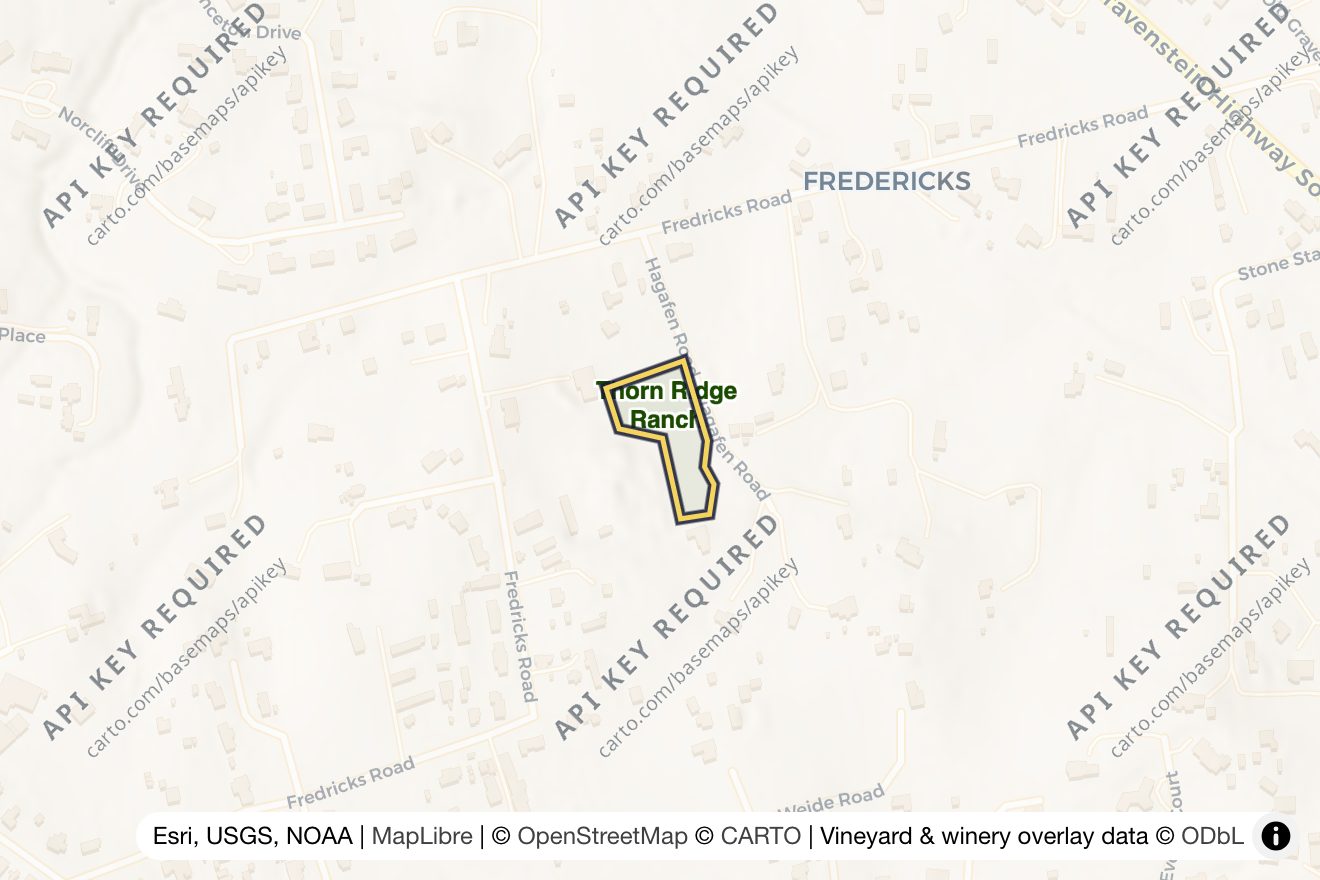 Map of Thorn Ridge Vineyard