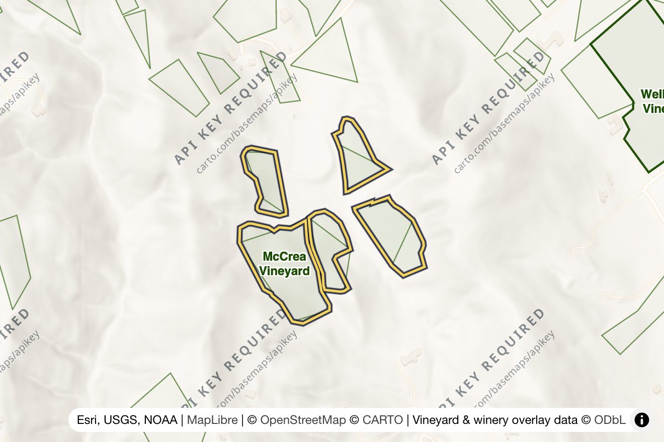 Map of McCrea Vineyard