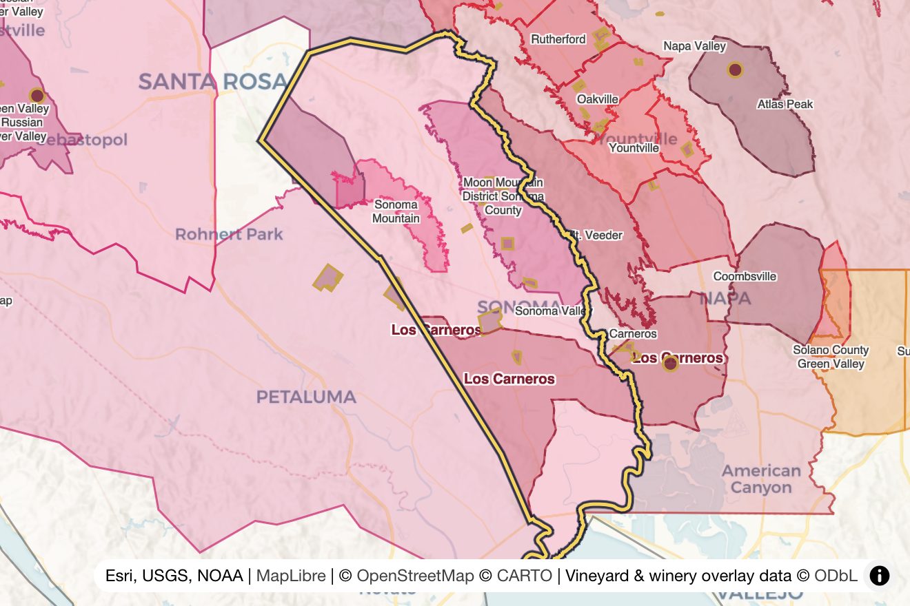 Map of Sonoma Valley