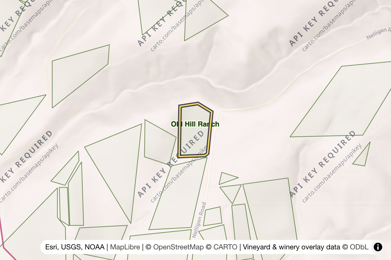 Map of Old Hill Ranch