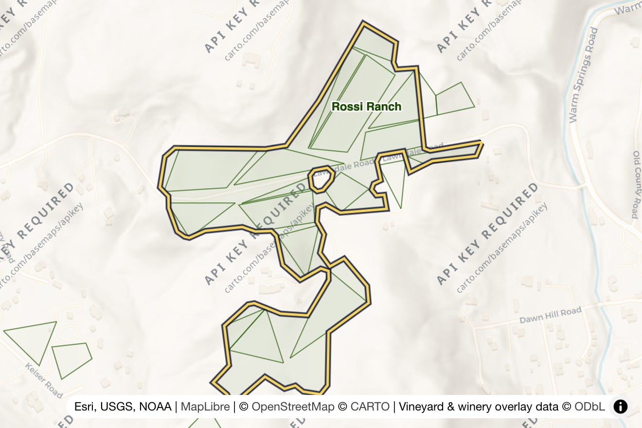 Map of Rossi Ranch