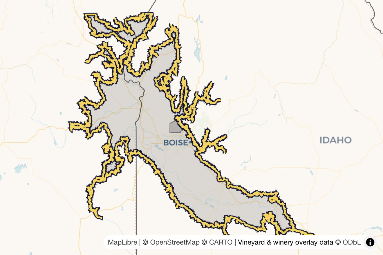 Map of Snake River Valley
