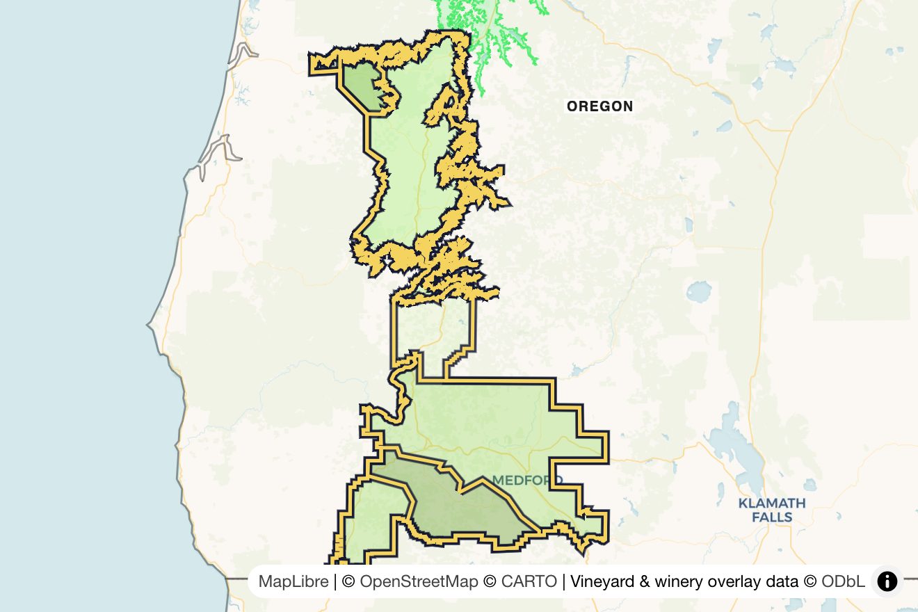 Map of Southern Oregon