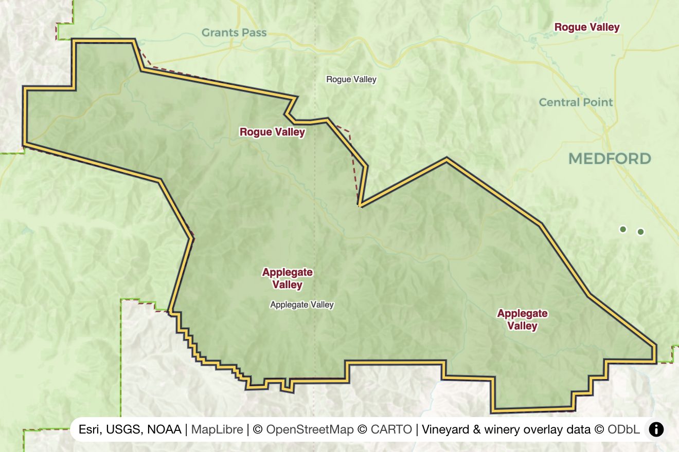Map of Applegate Valley