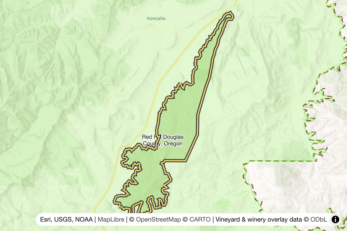 Map of Red Hill Douglas County