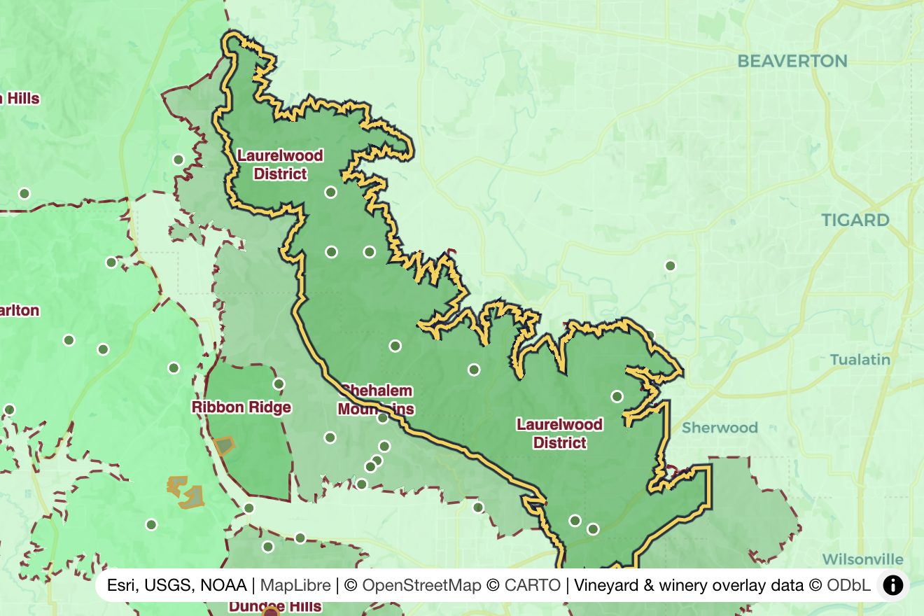 Map of Laurelwood District