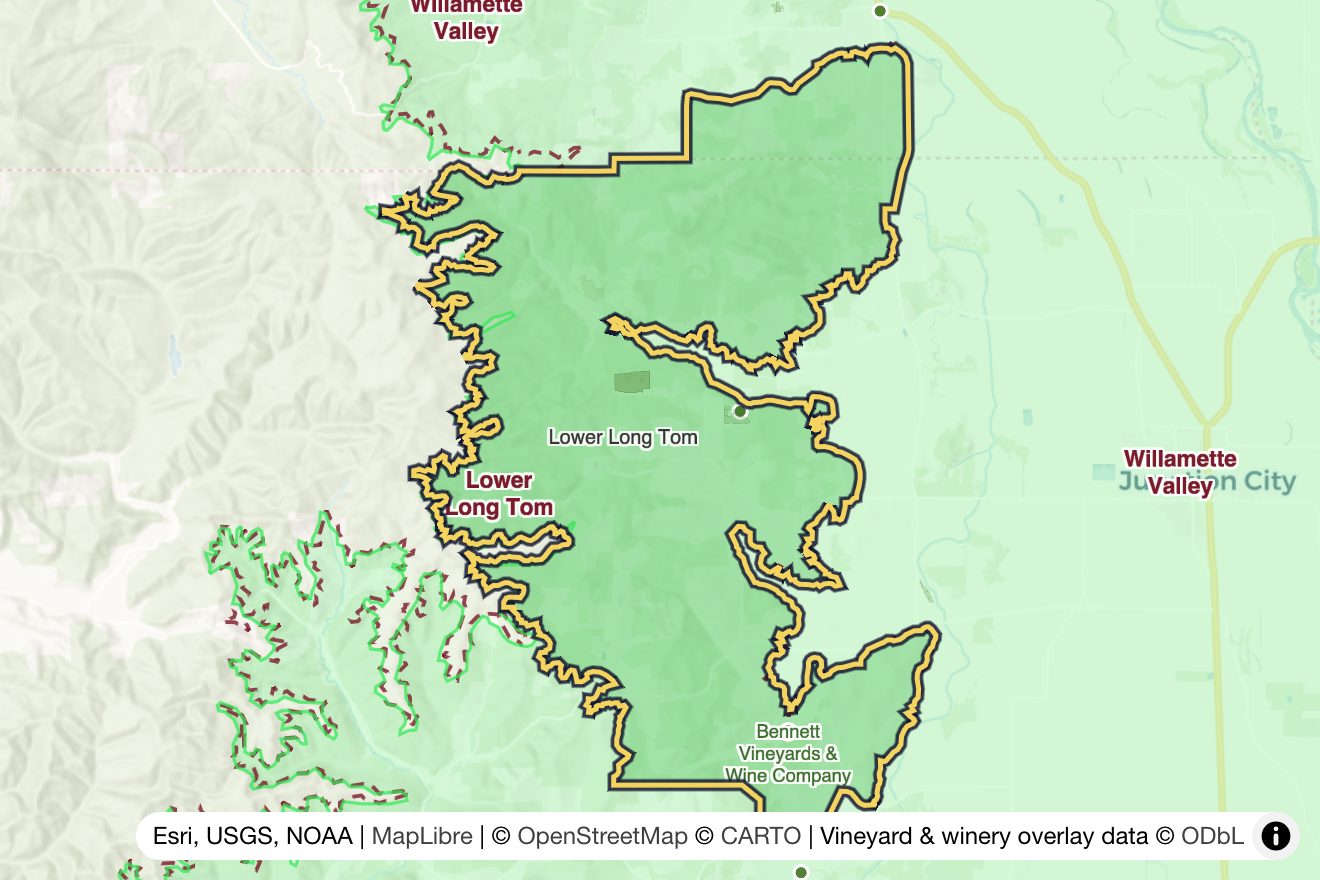 Map of Lower Long Tom