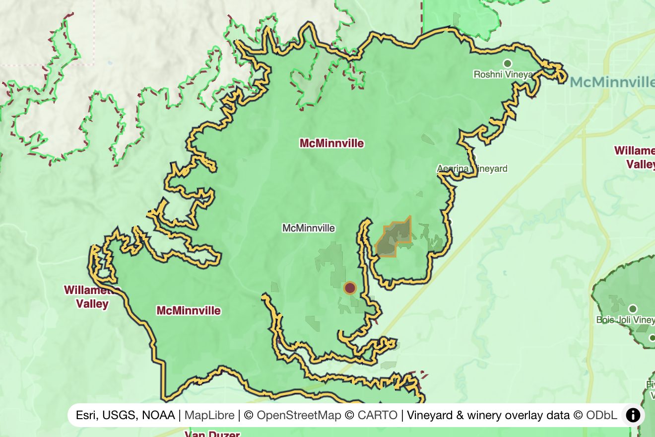 Map of McMinnville