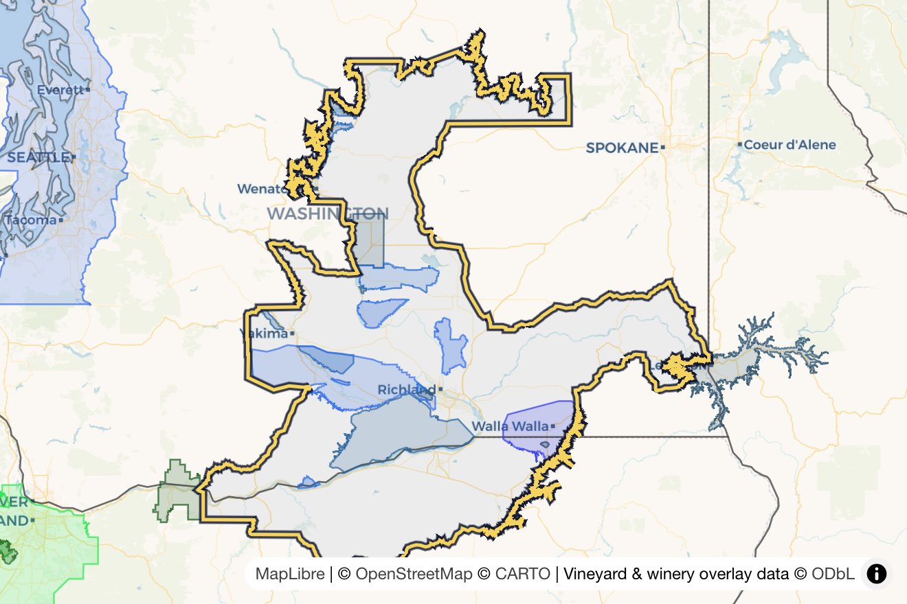 Map of Columbia Valley