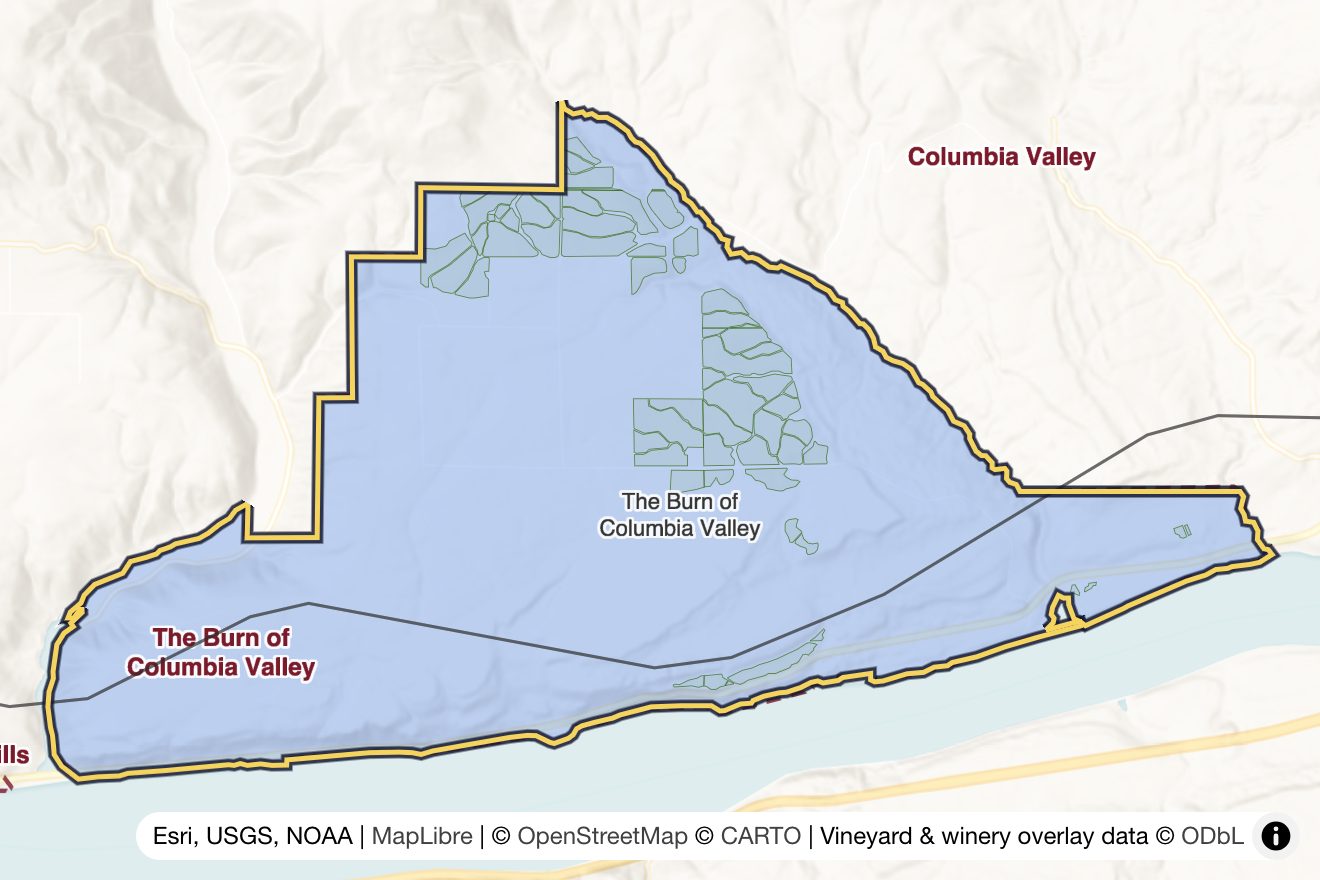 Map of The Burn of Columbia Valley