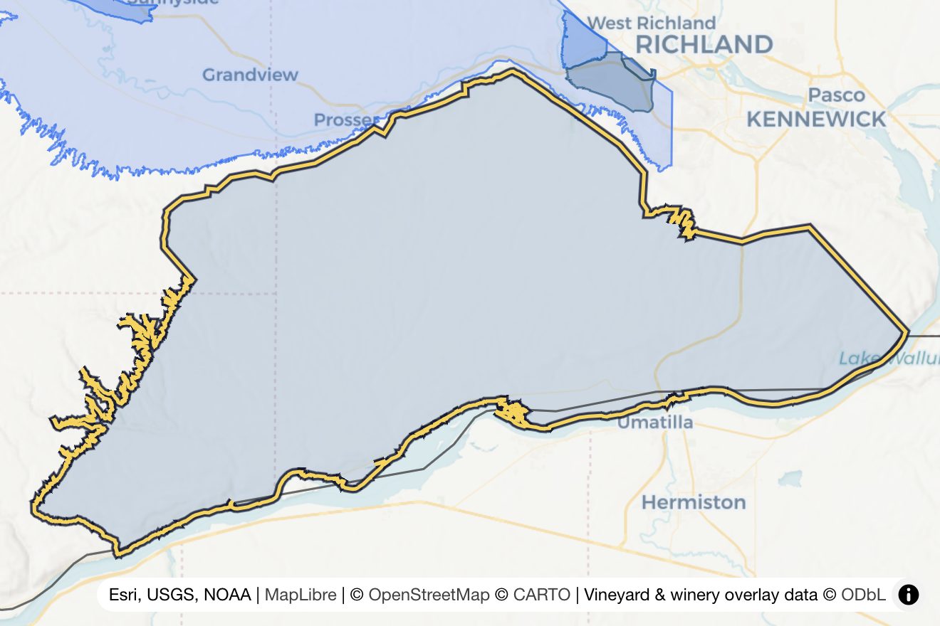 Map of Horse Heaven Hills