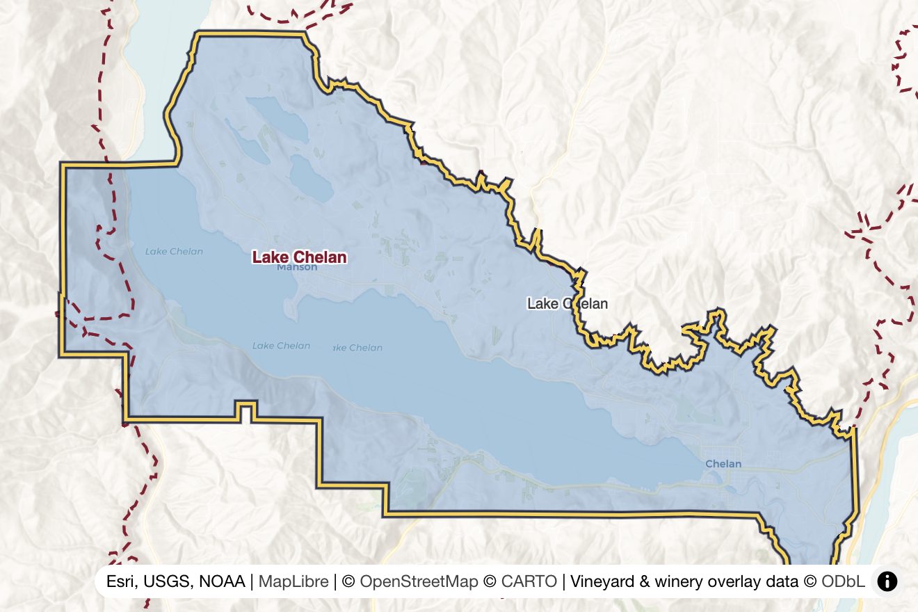Map of Lake Chelan