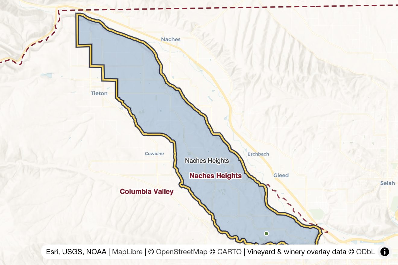 Map of Naches Heights