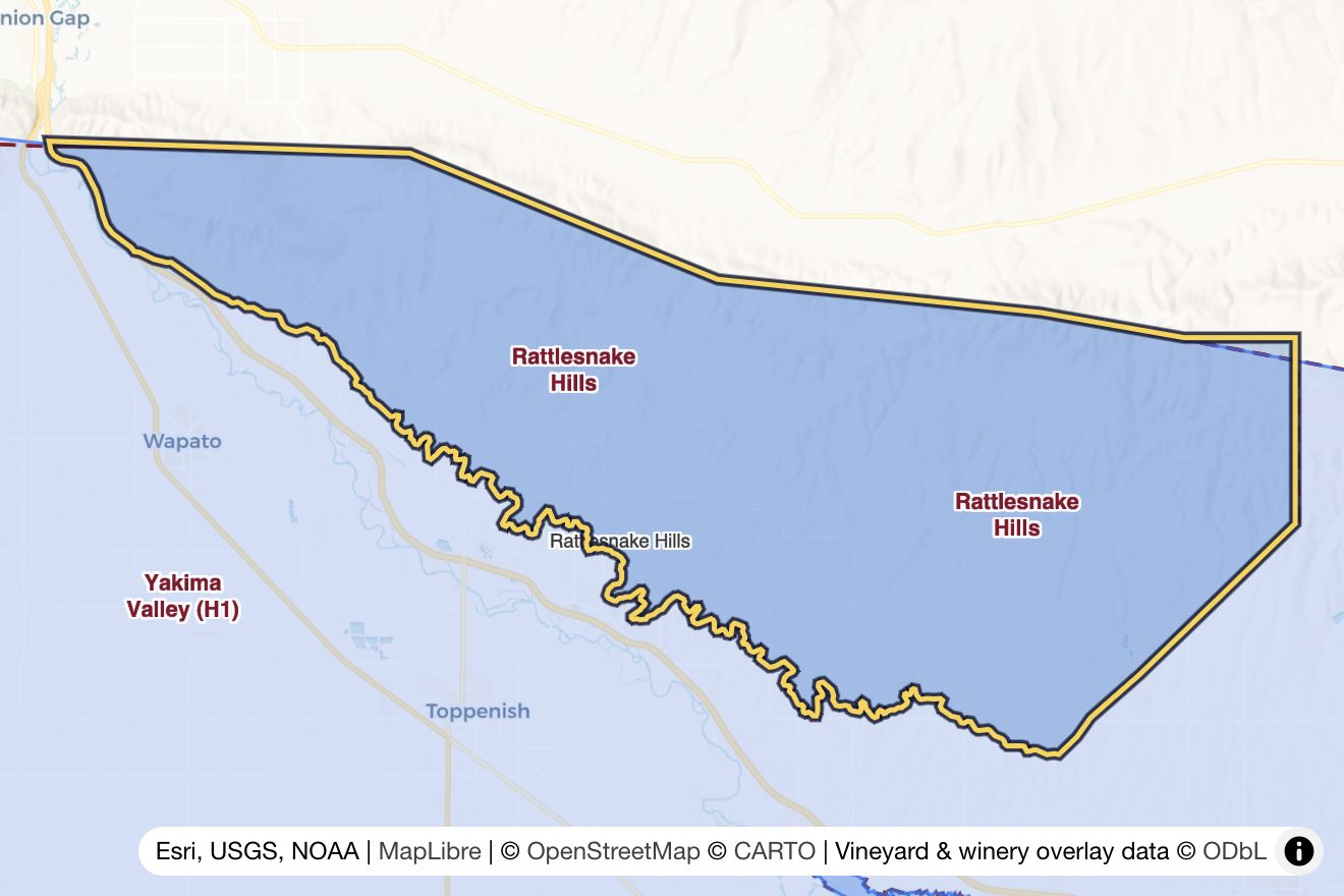 Map of Rattlesnake Hills