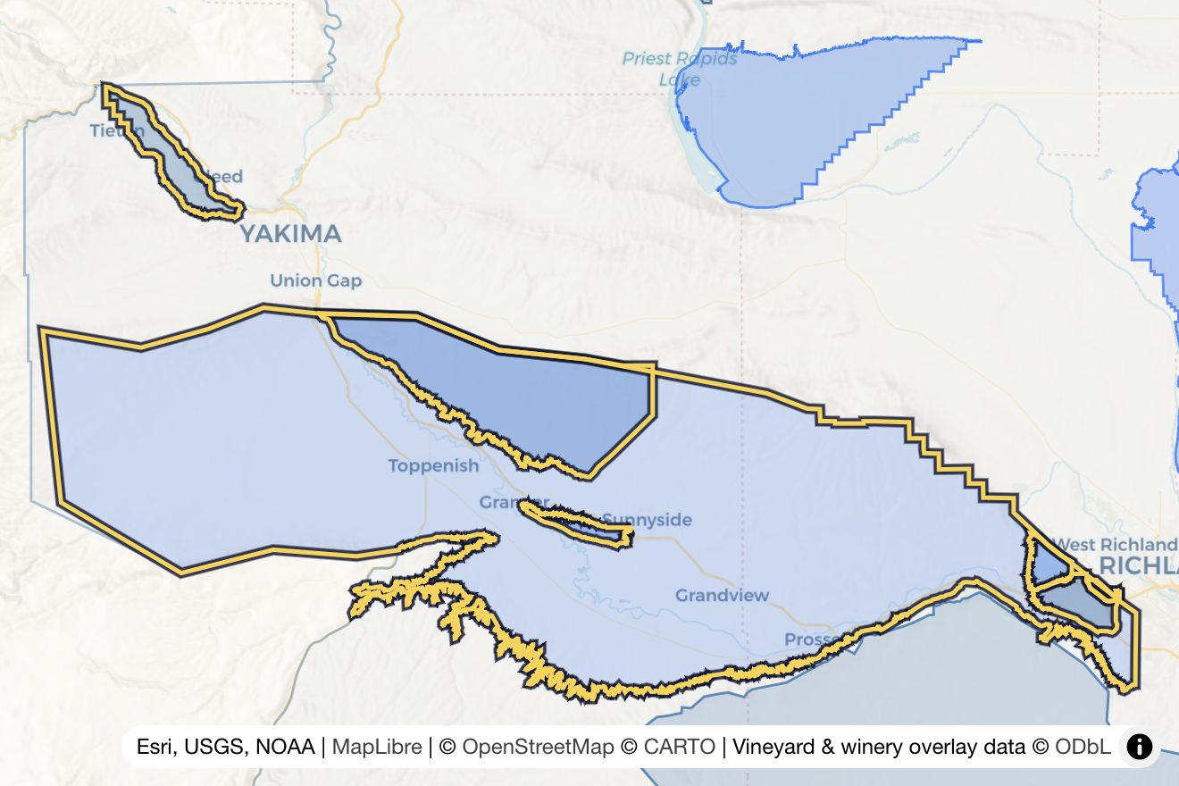 Map of Yakima Valley
