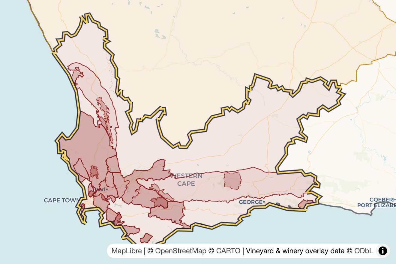 Map of Western Cape